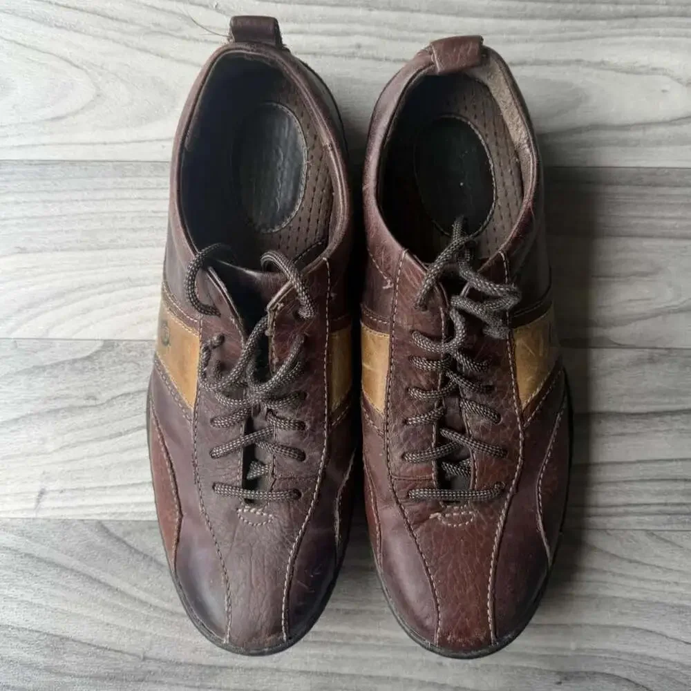 Born Vintage Y2K Brown Leather Lace-Up Shoes H00423